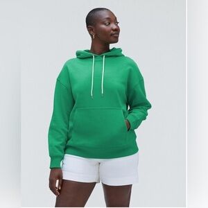 Everlane The Track Organic Cotton Hoodie NWT Womens Size XS Bright Jade